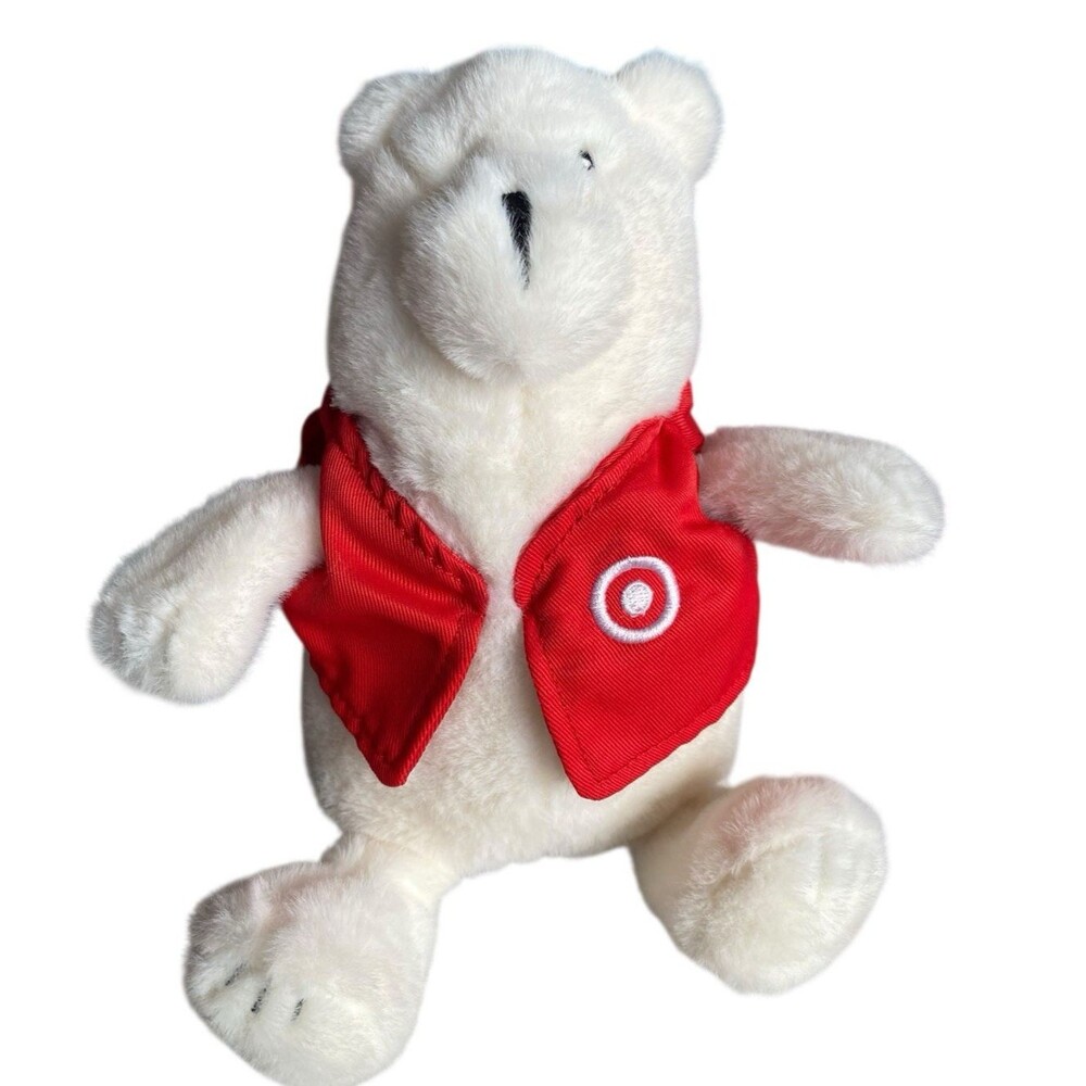 Gigglescape 7" Polar Bear With Target Vest Soft Plush Toy